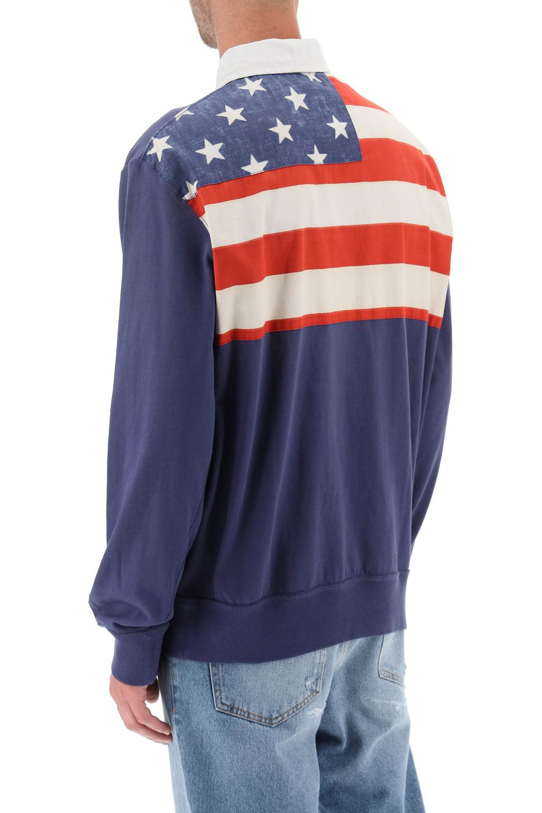 Flag Patch Long Sleeve Rugby Shirt - Polo Ralph Lauren - Men