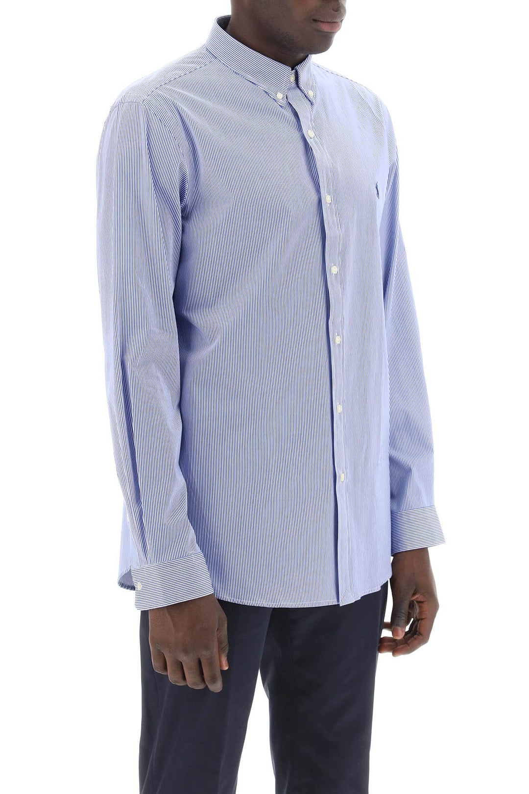 Camicia In Popeline Stretch A Righe - Polo Ralph Lauren - Men