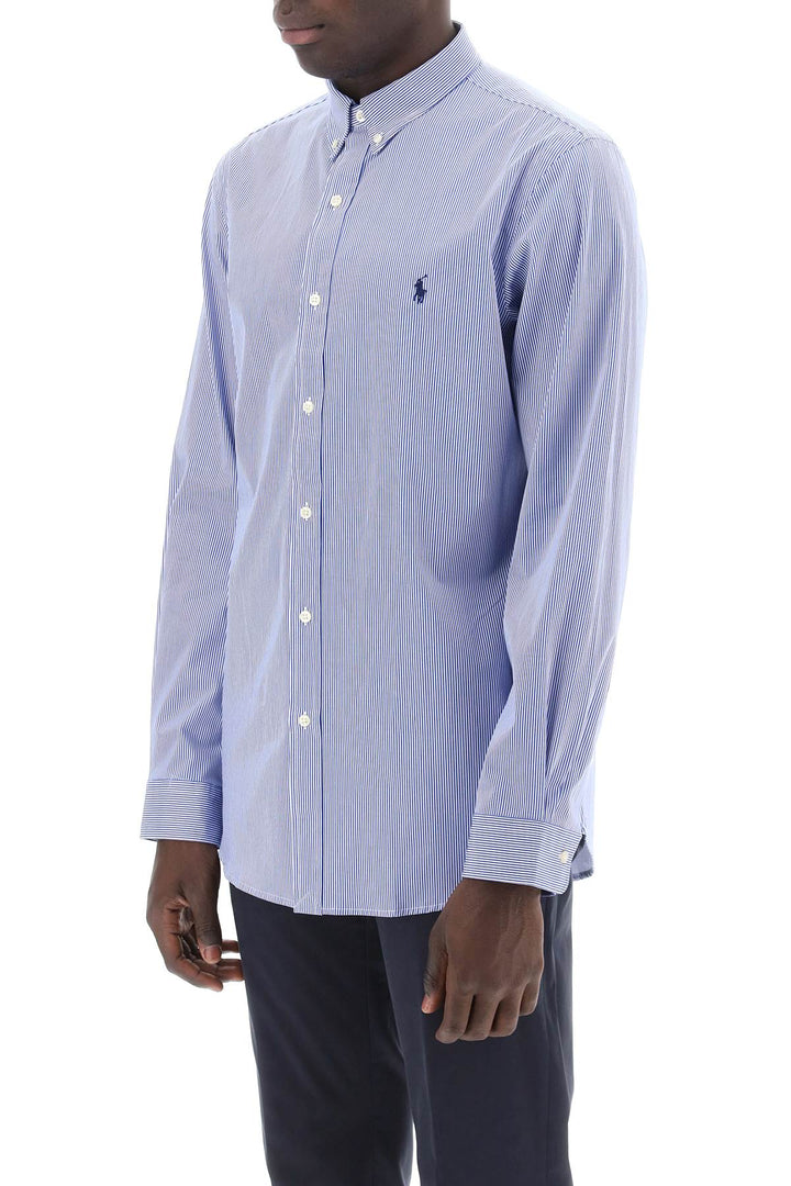 Camicia In Popeline Stretch A Righe - Polo Ralph Lauren - Men