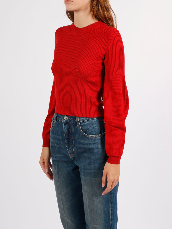 Stretch knit jumper