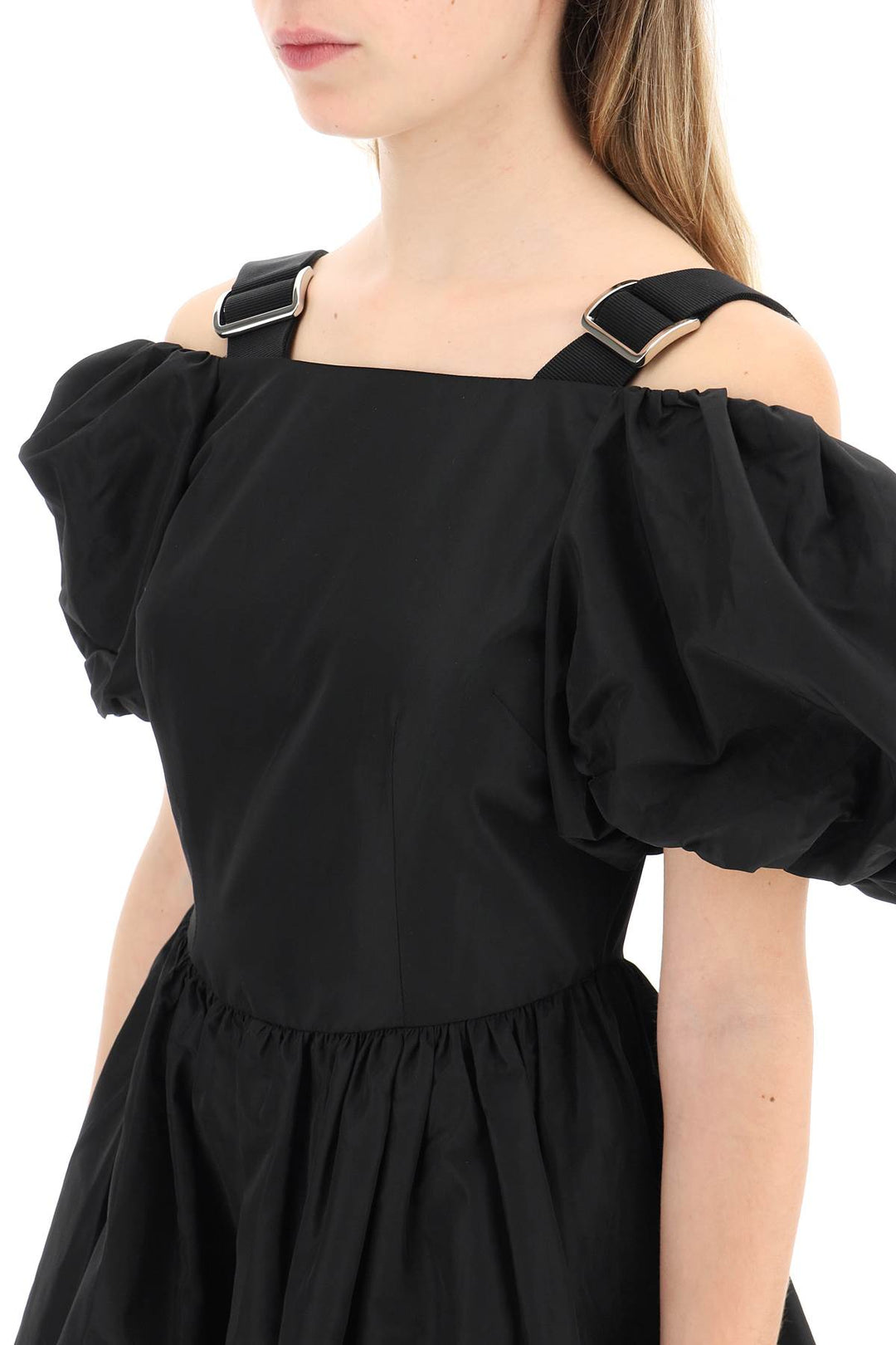 Off The Shoulder Taffeta Mini Dress With Slider Straps - Simone Rocha - Women