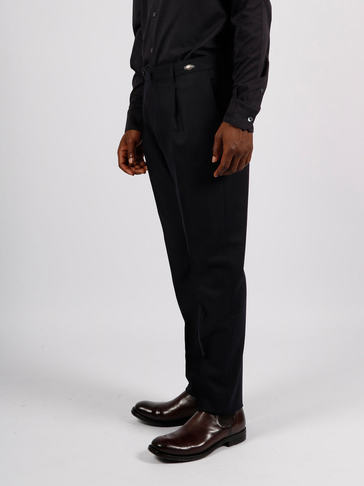 Wool stretch tailored trousers