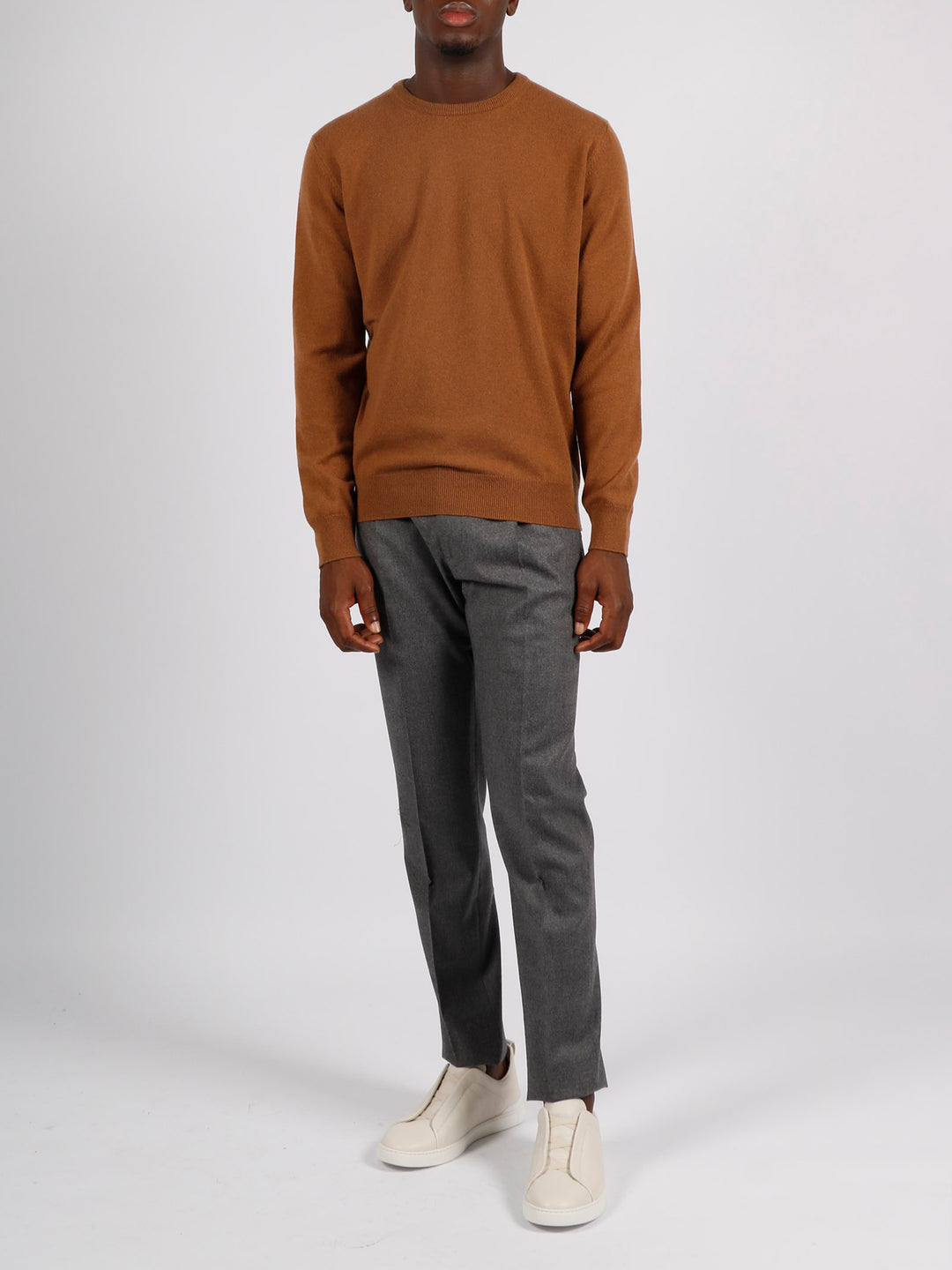 Wool stretch tailored trousers