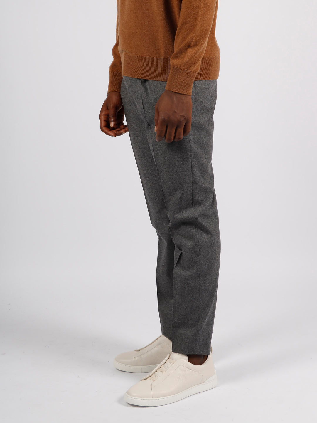 Wool stretch tailored trousers