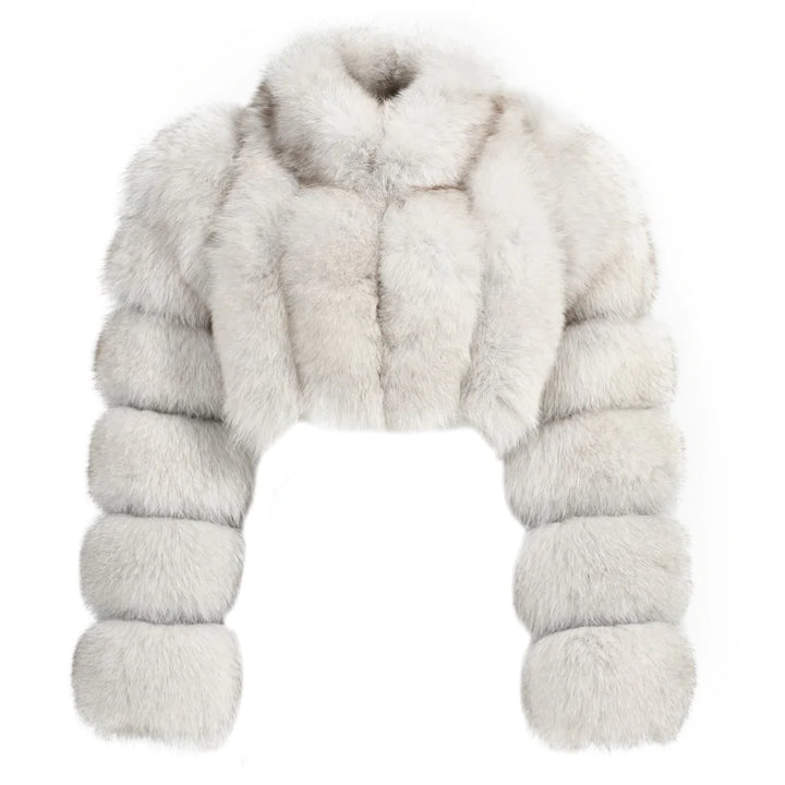 Natural White Bon Fox Fur Jacket