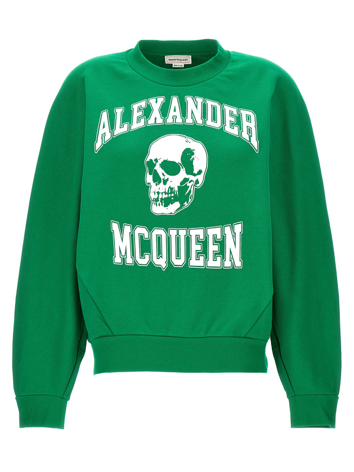 Varsity Skull Sweatshirt Green