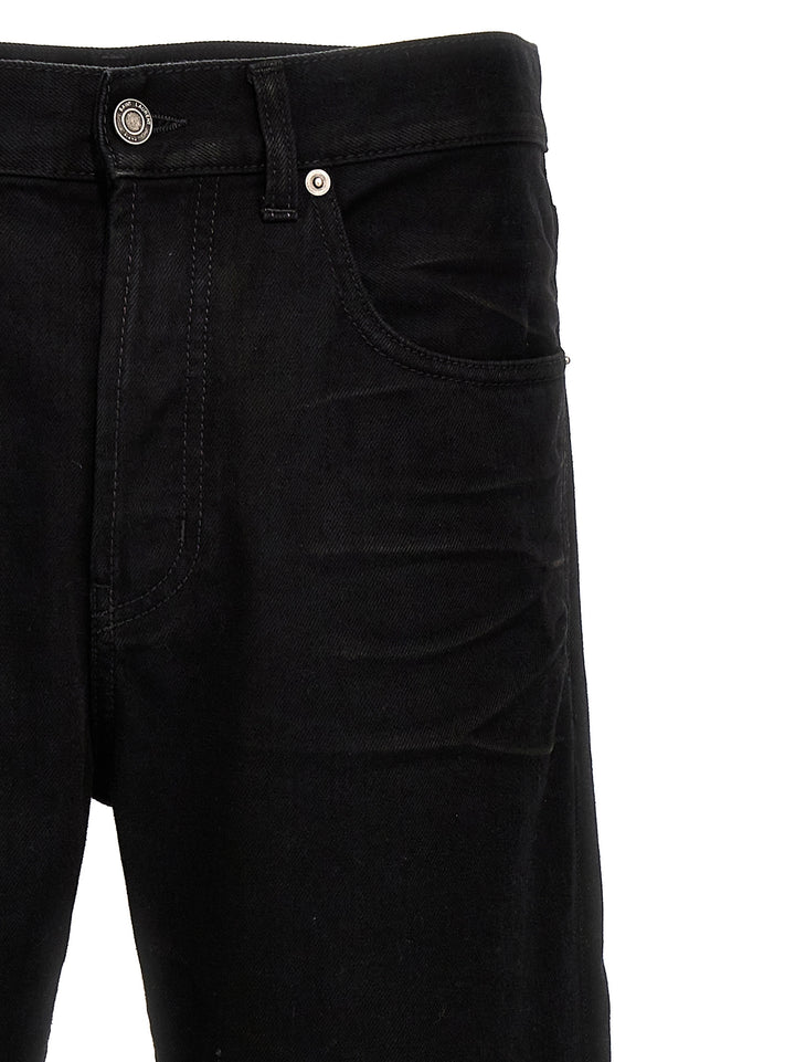 Crinkled Effect Jeans Black