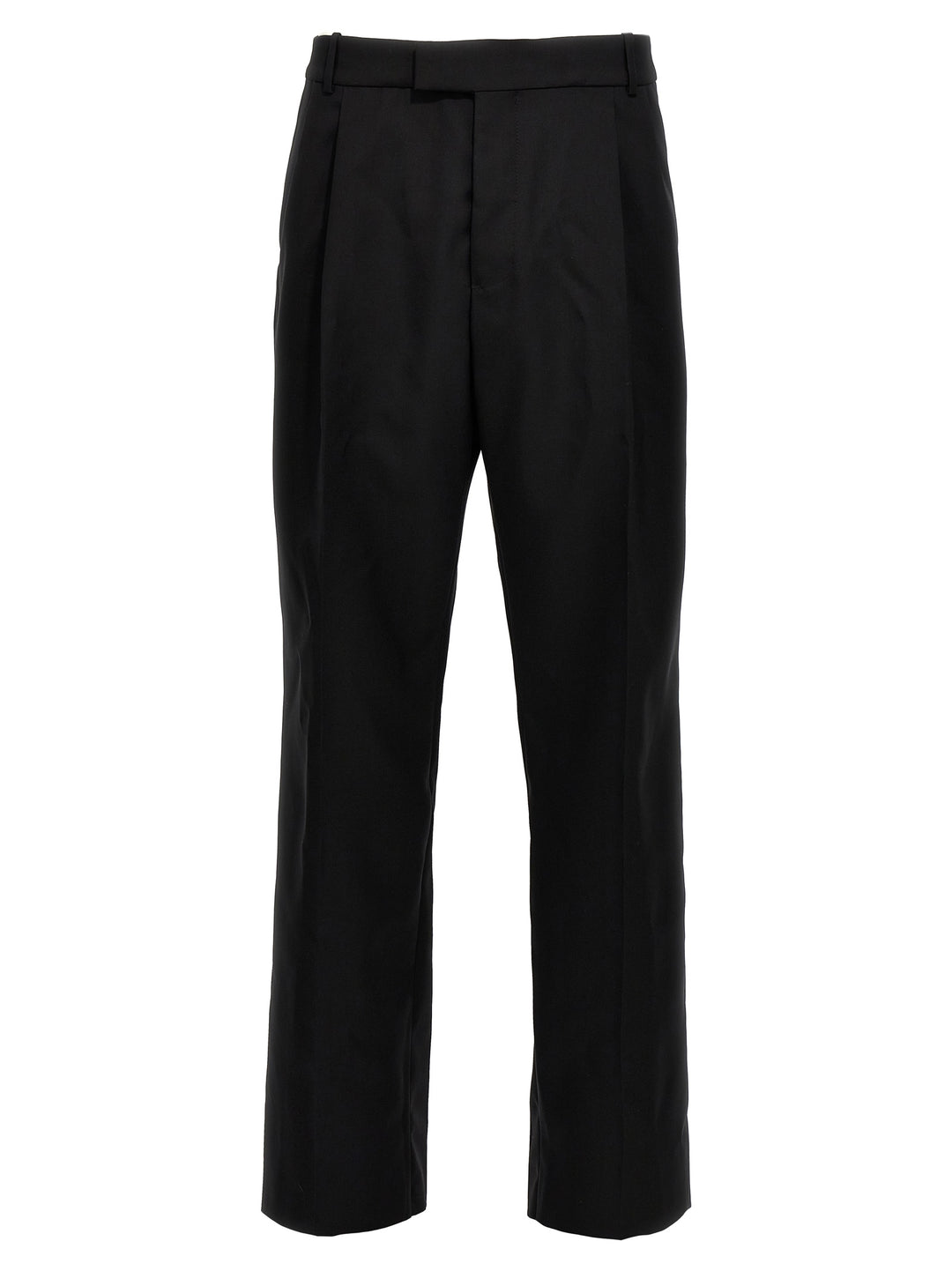 Gabardine Wool Pants Black