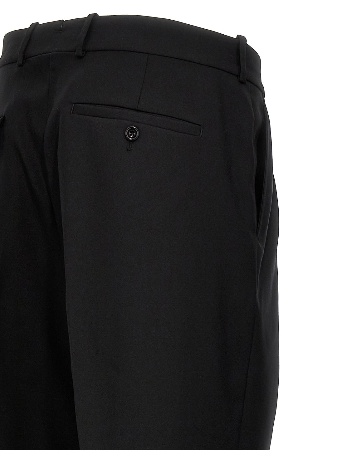 Gabardine Wool Pants Black