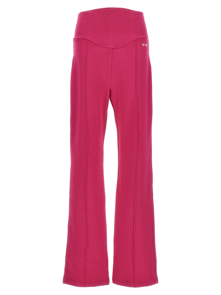 Logo Embroidery Joggers Pants Fuchsia