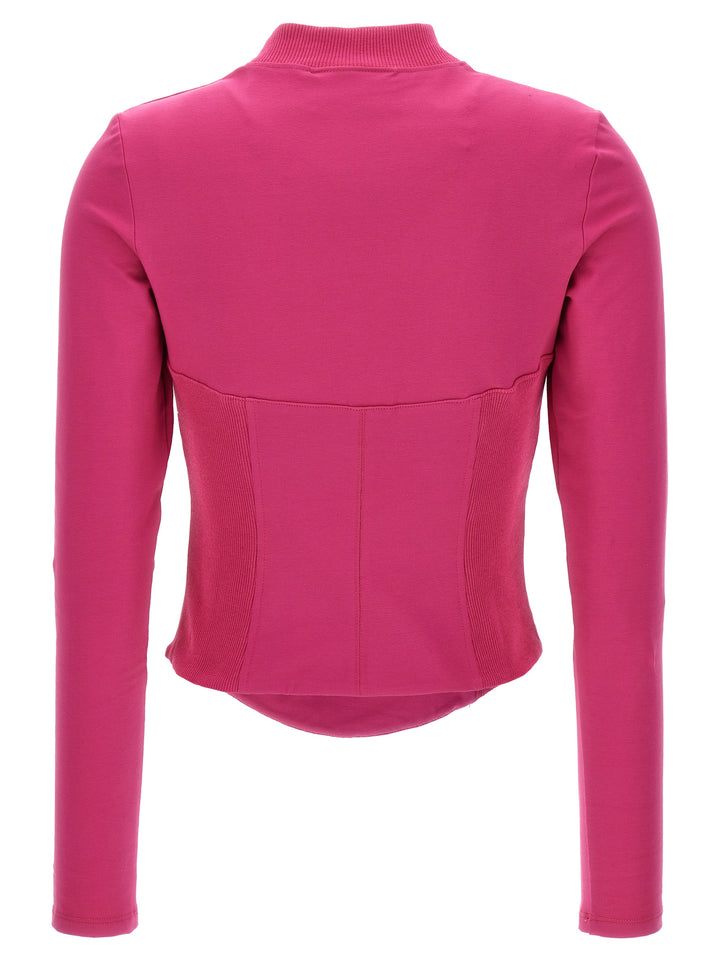 Flared Sweatshirt Fuchsia