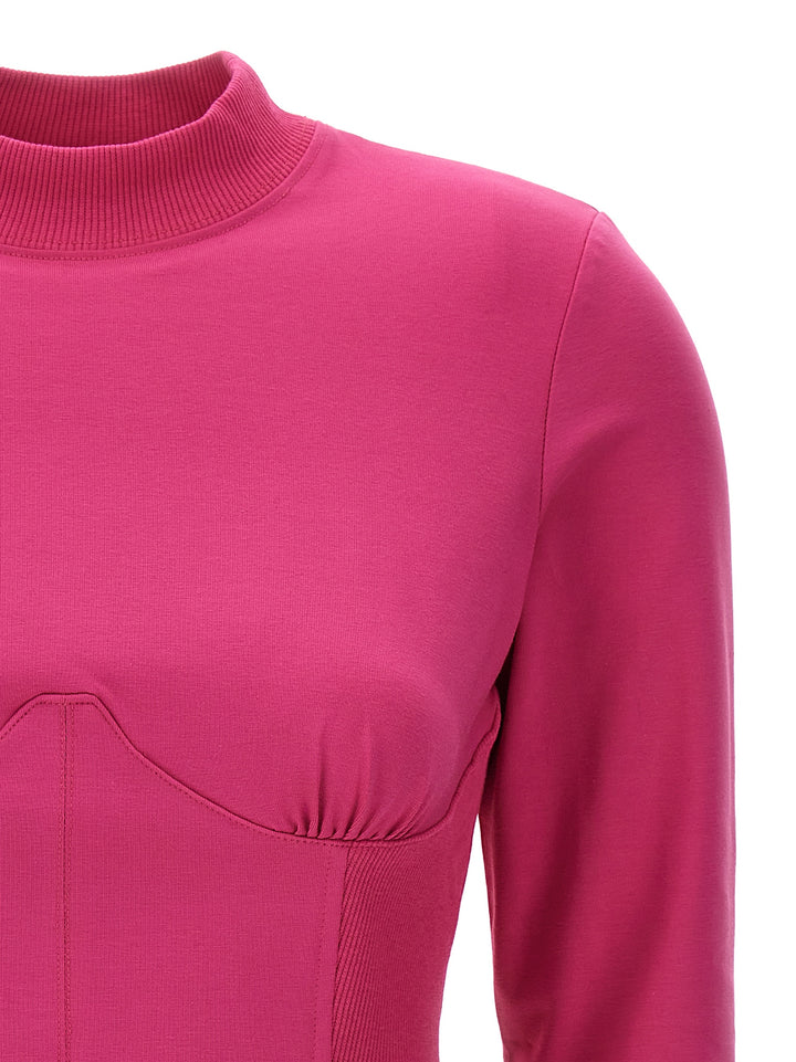 Flared Sweatshirt Fuchsia