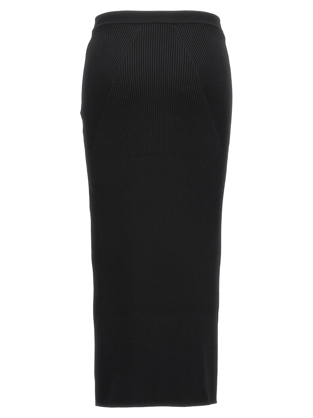 Ribbed Midi Skirt Skirts Black