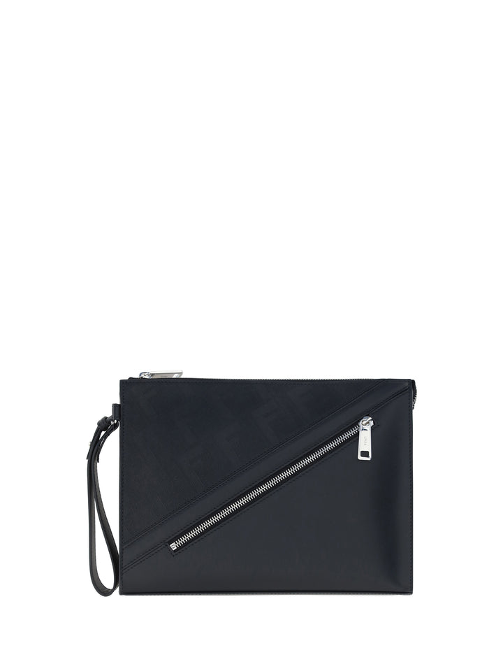 Fendi shadow diagonal clutch