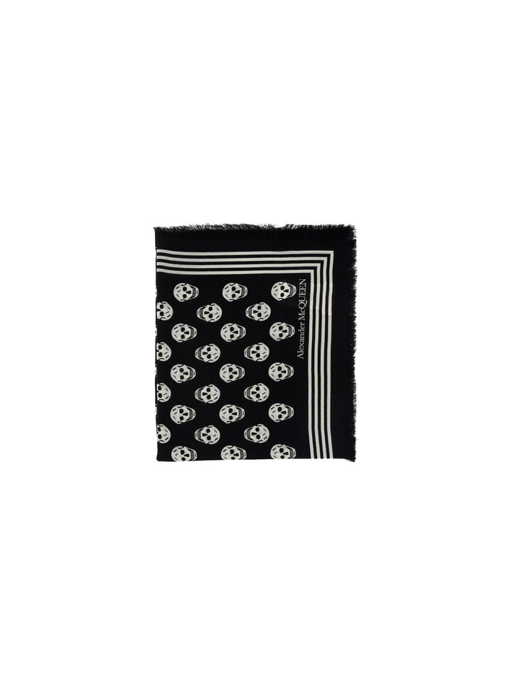 Skull wool scarf