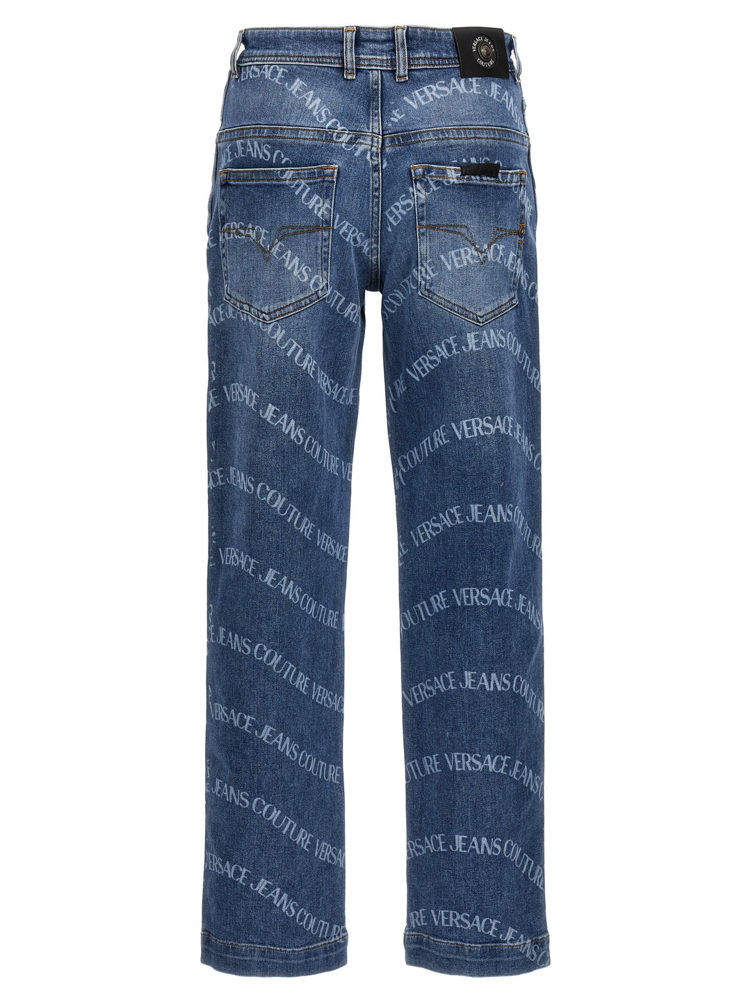 Logo Print Jeans Light Blue