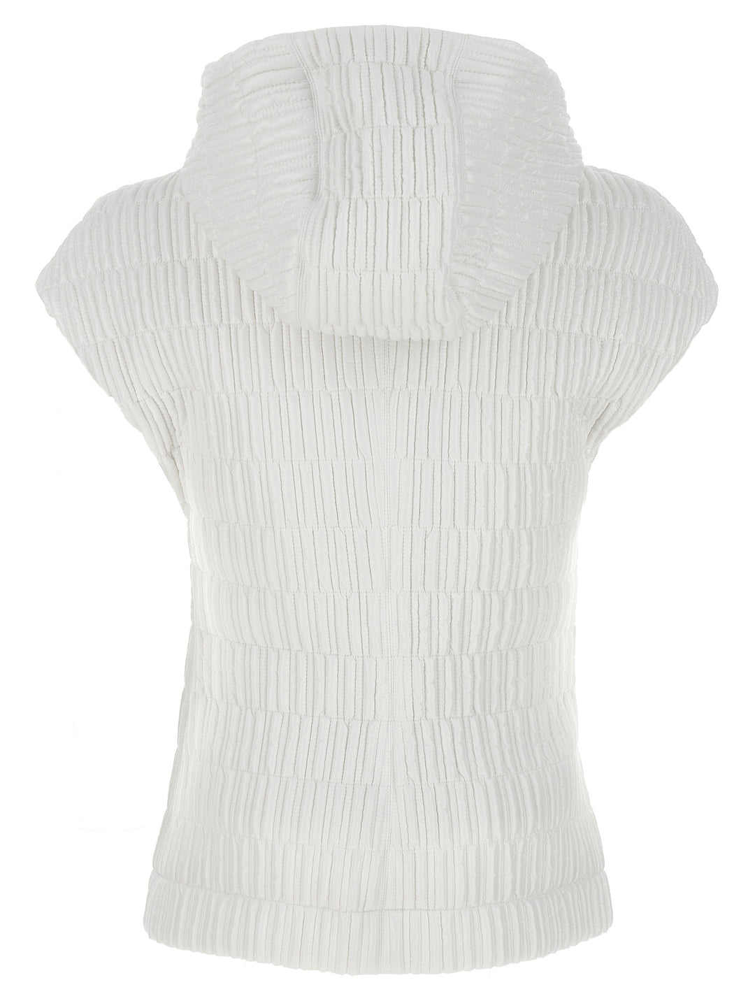 Hooded Vest Gilet White