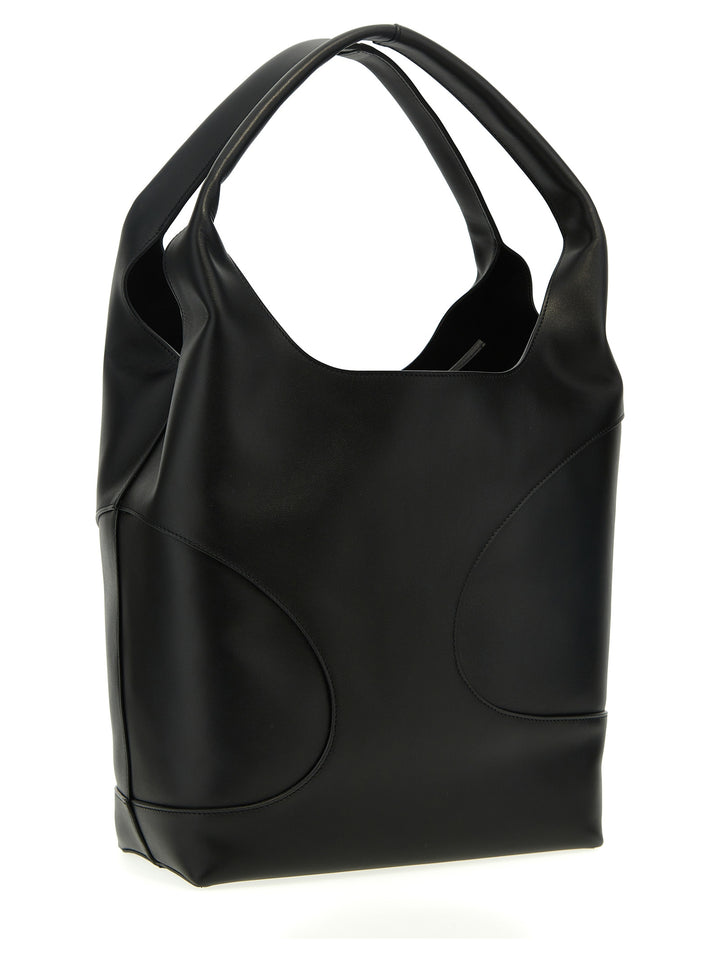 Cut-Out Shopping Bag Tote Bag Black