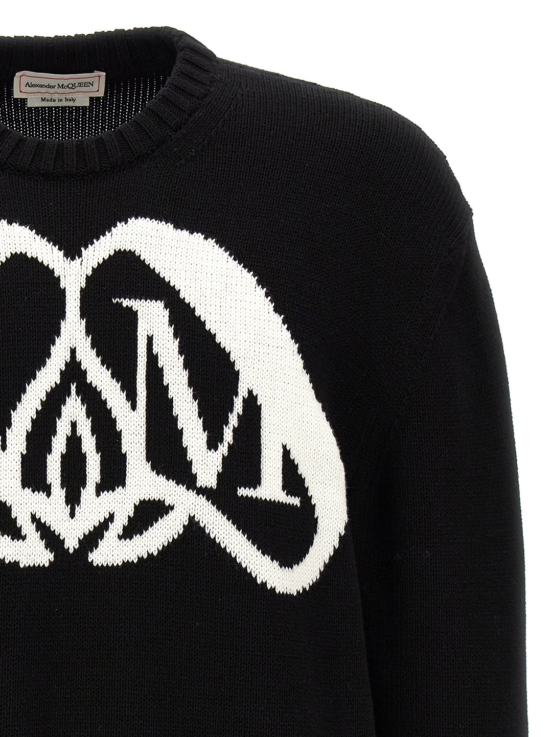 Logo Seal Sweater, Cardigans White/Black