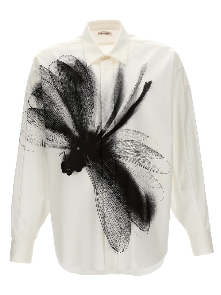 Printed Shirt Shirt, Blouse White/Black