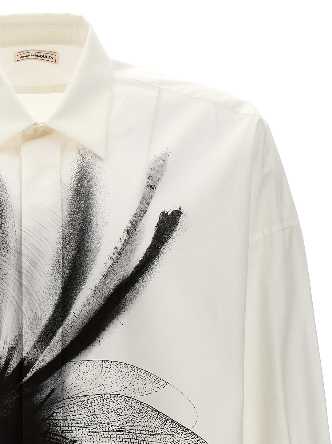 Printed Shirt Shirt, Blouse White/Black