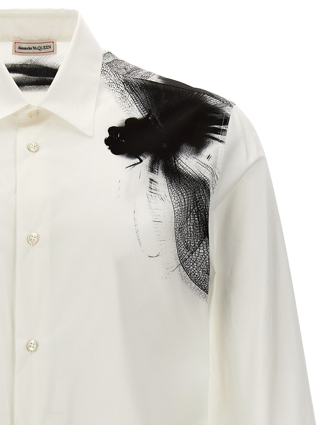 Printed Shirt Shirt, Blouse White/Black