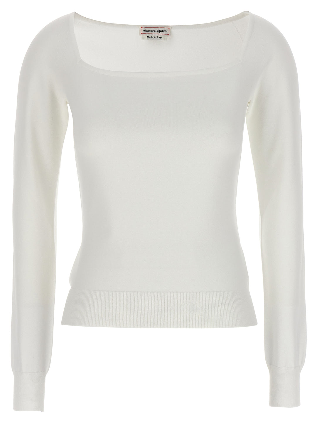 Square Neckline Top Tops White