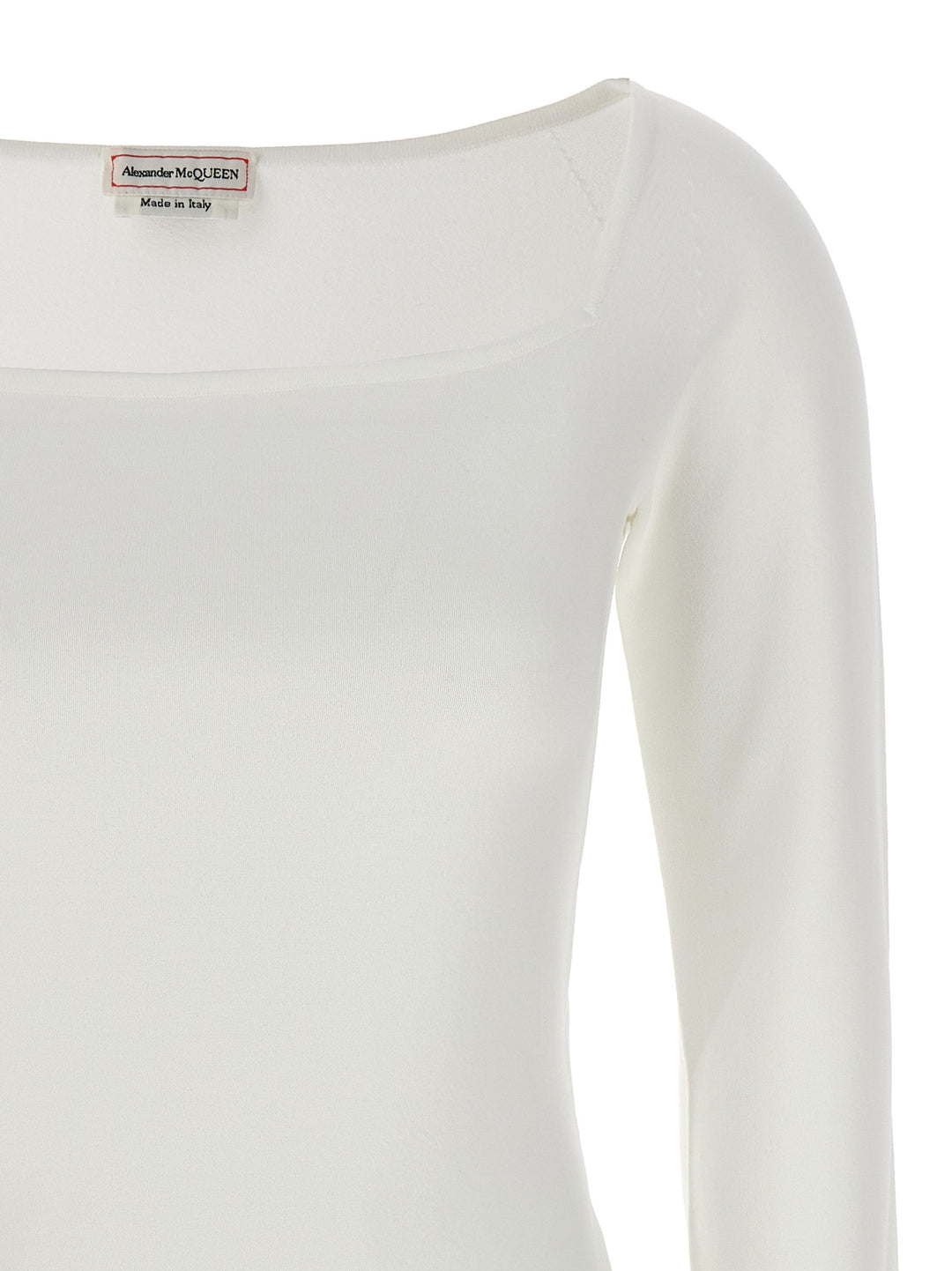 Square Neckline Top Tops White