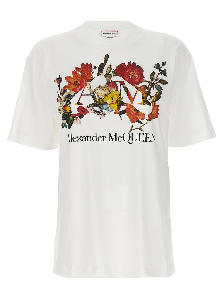 Dutch Flower Print T-Shirt White