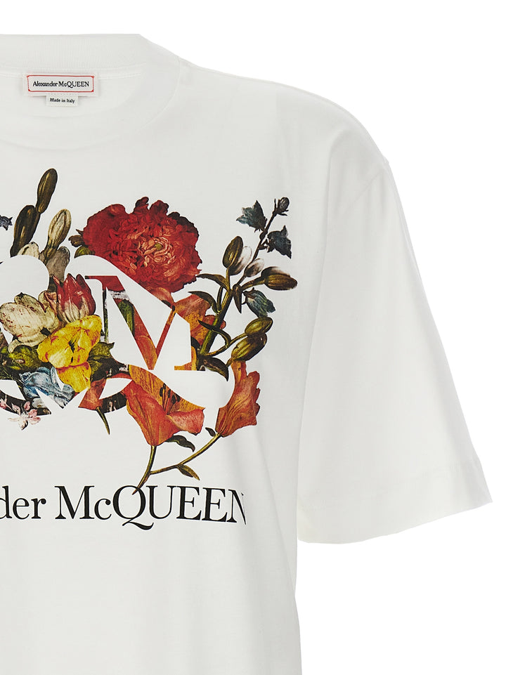 Dutch Flower Print T-Shirt White