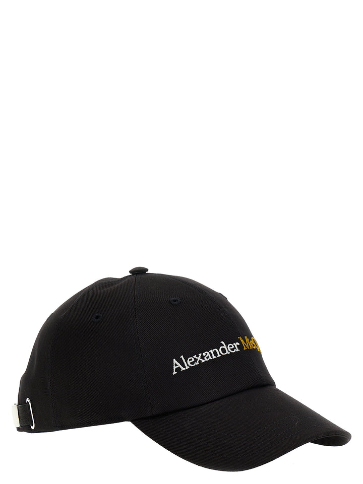 Mcqueen Logo Cap Hats - Black | 9d4b1f0bcf6f795dbe0cc0e366edca9d437c5105