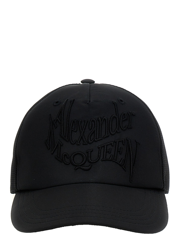 Warped Logo Hats Black