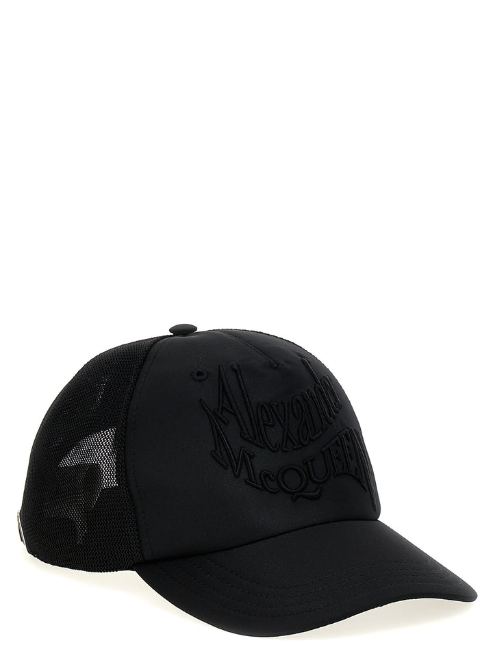 Warped Logo Hats Black