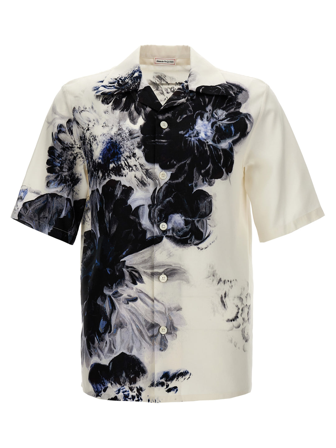 Dutch Flower Shirt, Blouse White/Black