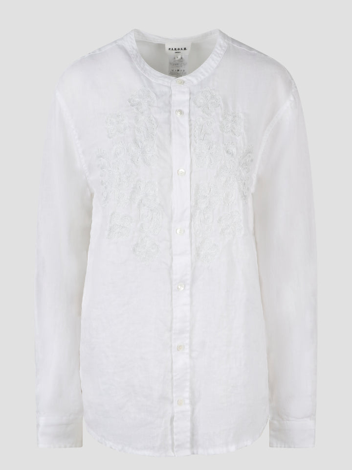 Embroidered linen shirt