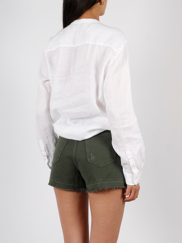 Embroidered linen shirt