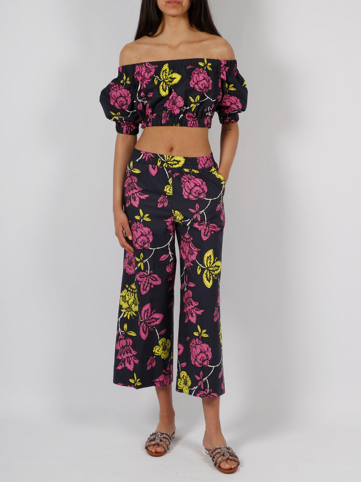 Tropical print pant