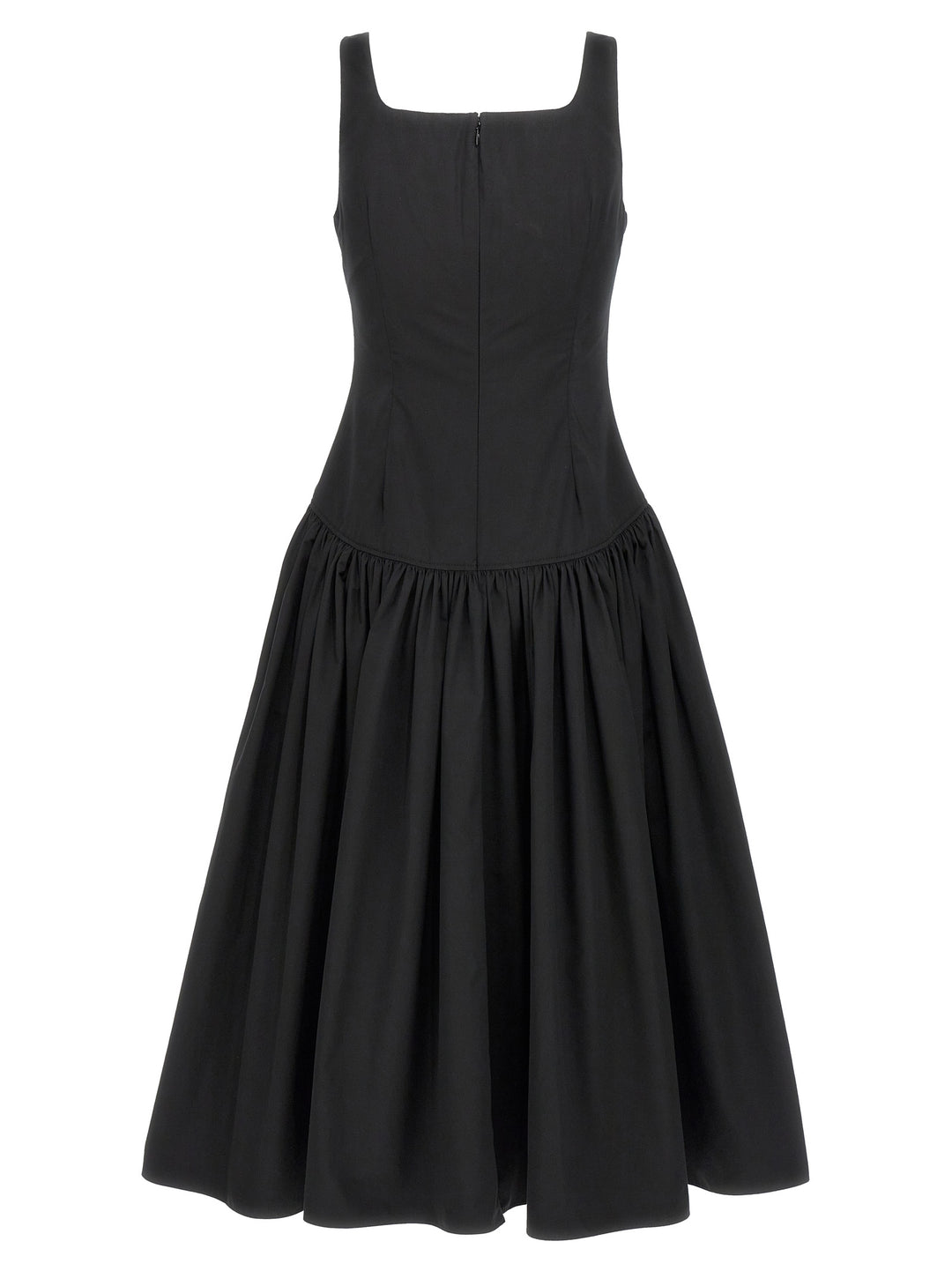 Heart Neckline Midi Dress Dresses Black