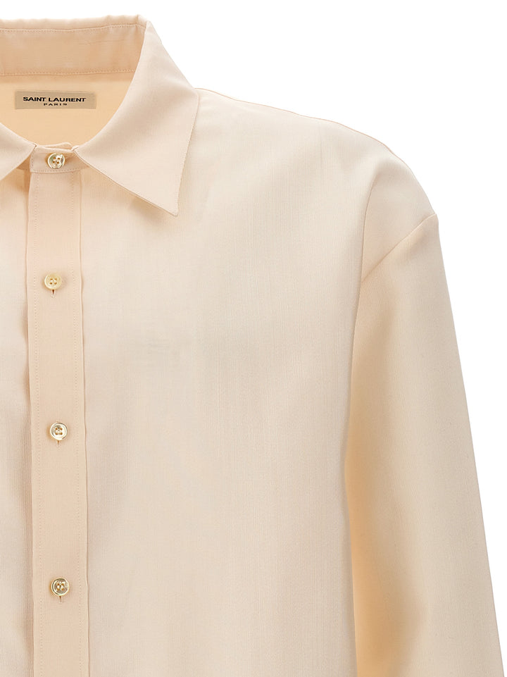 Saint Laurent Faille Shirt Shirt and Blouse - Beige | 4db3ea06eec17e8b3919dabc5799f4ff6ba6b6a1