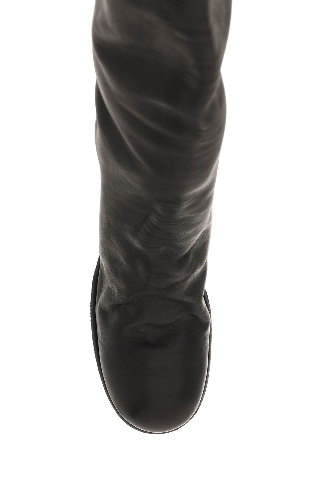 Leather Mid Calf Boots - Guidi - Women