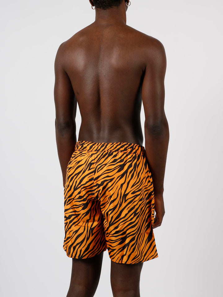 Orange zebra swimshort