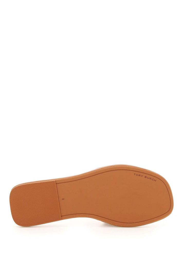 Double T Leather Slides - Tory Burch - Women