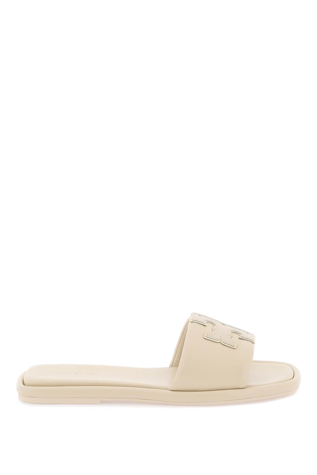 Double T Leather Slides - Tory Burch - Women