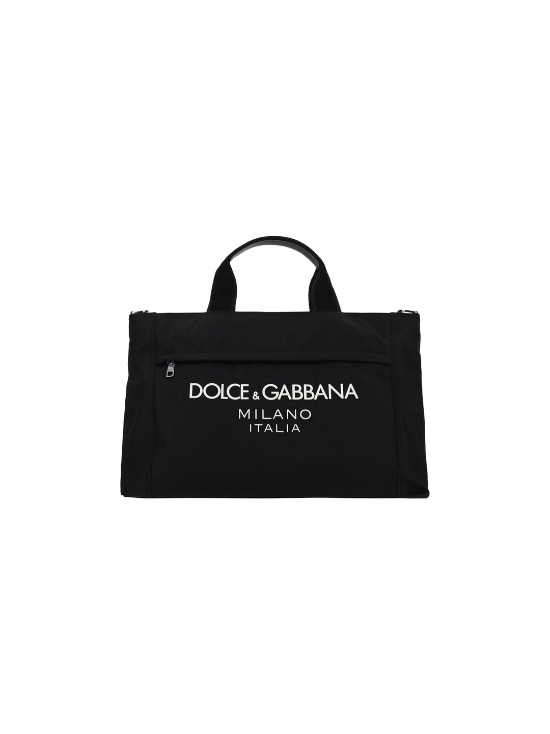 Nylon handbag with logo print