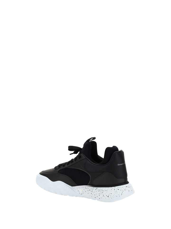 Leather and neoprene sneakers