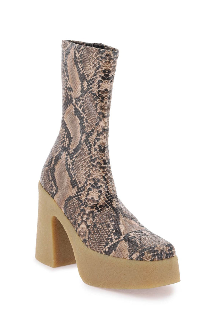 Skyla Wedge Ankle Boots In Alter Python - Stella Mc Cartney - Women