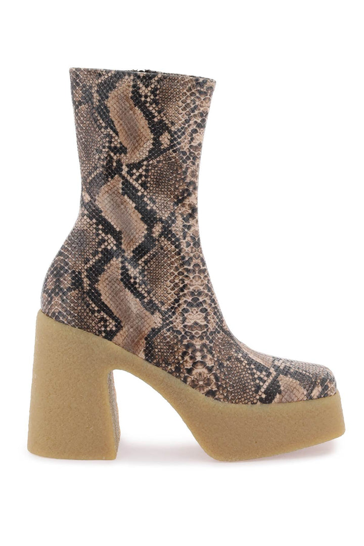 Skyla Wedge Ankle Boots In Alter Python - Stella Mc Cartney - Women