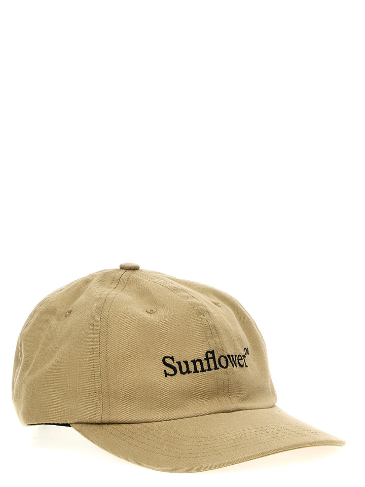 Logo Embroidery Cap Hats Beige