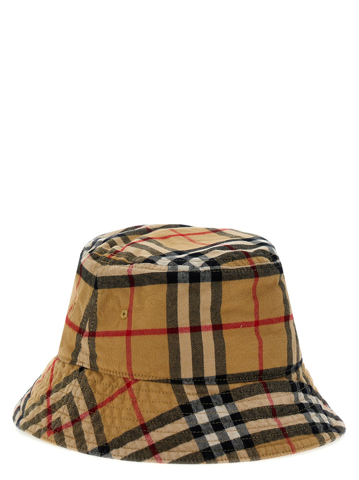 Bucket Hat Check Hats Beige