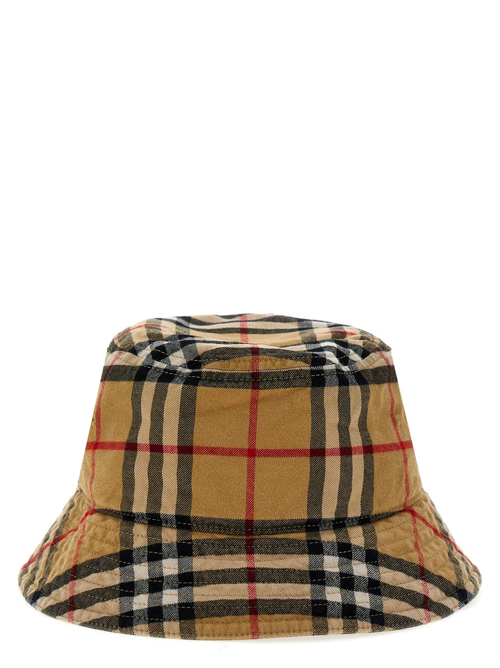 Bucket Hat Check Hats Beige